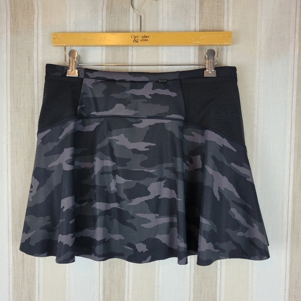 Athleta Match Point Skort Mini Skirt Camo Gray Black Size Small - Picture 13 of 13
